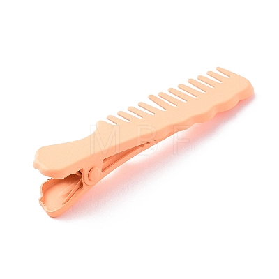 Comb Shape Spray Painted Iron Alligator Hair Clips for Girls PHAR-A011-18-1