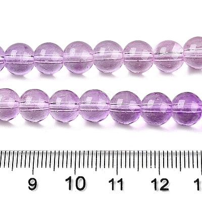 Baking Painted Transparent Glass Beads X-DGLA-M001-8mm-01-1