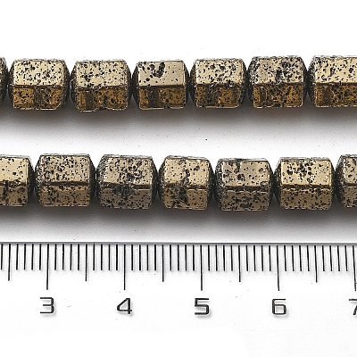 Electroplated Natural Lava Rock Beads Strands G-A251-A01-01E-1