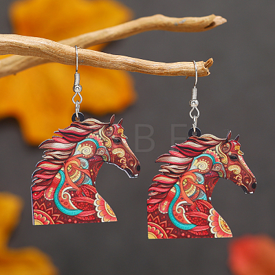 Colorful Acrylic Dangle Earrings HJ6740-4-1