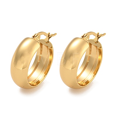 Ion Plating(IP) 202 Stainless Steel Hoop Earrings EJEW-H003-38G-06-1