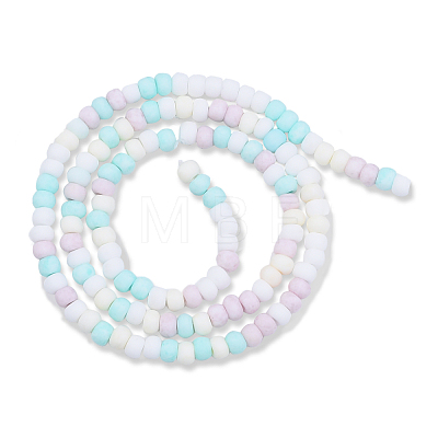 Opaque Spray Painted Glass Bead Strands GLAA-N047-07-04-1