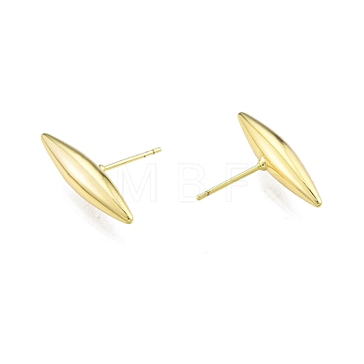 Brass Horse Eye Stud Earrings for Women EJEW-G322-17G-1
