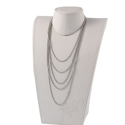 304 Stainless Steel Tiered Necklaces NJEW-JN01356-1