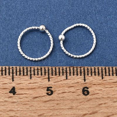 Brass Ball Captive Bead Nose Ring AJEW-G075-01S-02-1