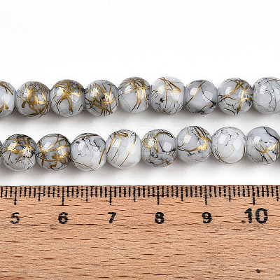 Baking Paint Glass Beads X1-DGLA-N003-8mm-B01-1