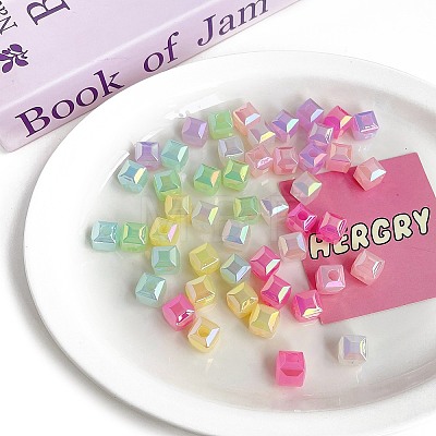 Opaque Acrylic European Beads X-OACR-F010-28-1