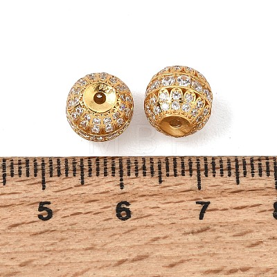 925 Sterling Silver Micro Pave Clear Cubic Zirconia Beads SE-CBAF1B2-07G-1