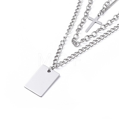 304 Stainless Steel Pendant Necklaces Sets NJEW-JN02525-1