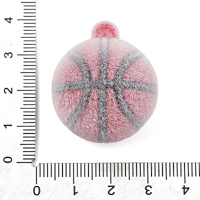 Sports Theme Flocking Silicone Pendants SIL-C012-02A-01-1