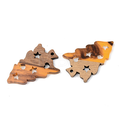 Resin & Walnut Wood Pendants RESI-S389-006A-A01-1