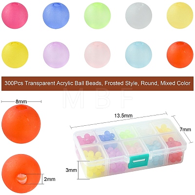 Transparent Acrylic Ball Beads FACR-CJ0001-02-1