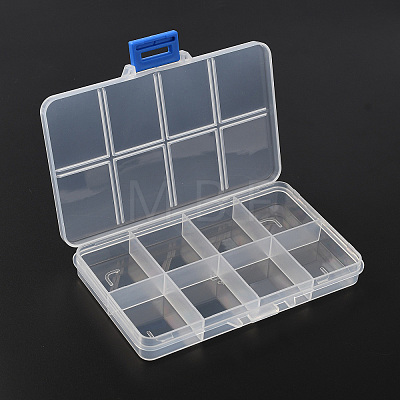 8 Grides Plastic Bead Storage Containers CON-WH0084-59-1