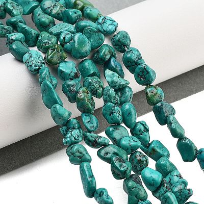 Natural HuBei Turquoise Beads Strands G-B089-B01-03-1