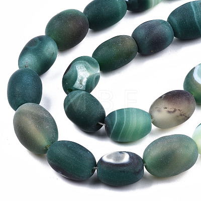 Natural Green Onyx Agate Beads Strands G-T131-60-1