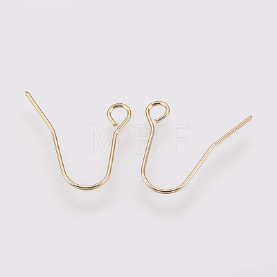 Brass Earring Hooks Findings X-KK-R058-144G-1
