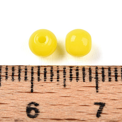 Opaque Solid Color Glass Beads GLAA-N007-4mm-A09-1