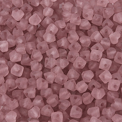 FGB Frosted Transparent Glass Seed Beads SEED-N013-03A-06-1