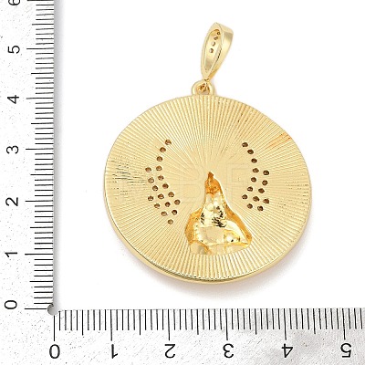 Brass Micro Pave Cubic Zirconia Pendants KK-D317-122G-1