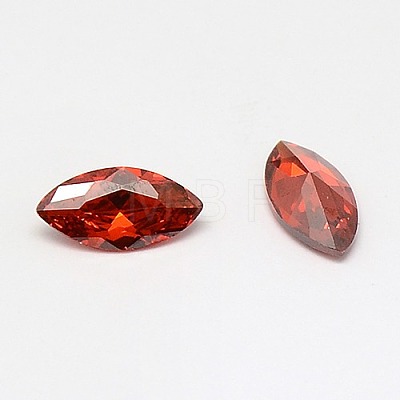 Cubic Zirconia Pointed Back Cabochons ZIRC-M003-10x5mm-002-1