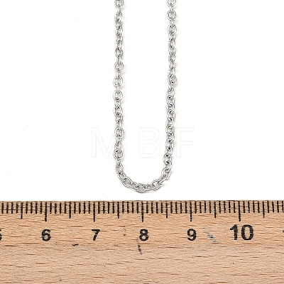 Non-Tarnish 304 Stainless Steel Cable Chain for Necklace STAS-E052-61P-55cm-1