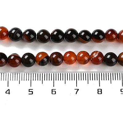 Natural Striped Agate/Banded Agate Beads Strands G-Z060-A01-A13-1
