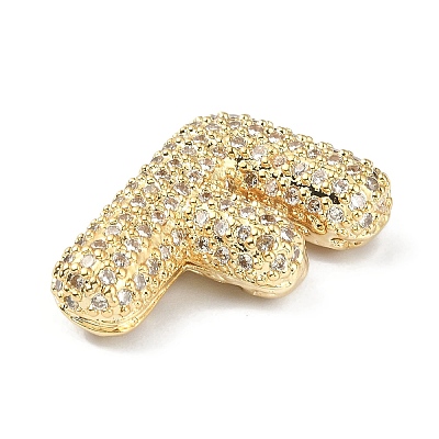 Rack Plating Brass Micro Pave Cubic Zirconia Pendants KK-Q790-01F-G-1