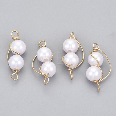 ABS Plastic Imitation Pearl Pendants KK-N235-021-1
