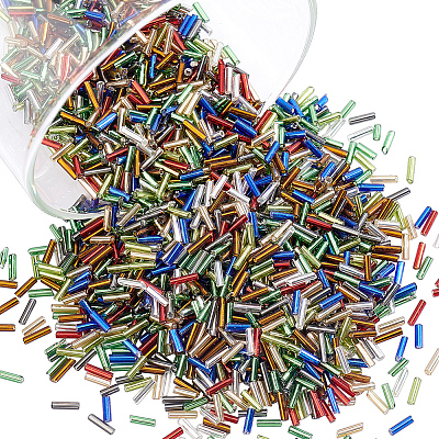6000Pcs Glass Bugle Beads SEED-ME0001-28-1