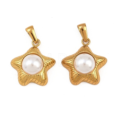 ABS Plastic Imitation Pearl Pendants STAS-P438-33G-1