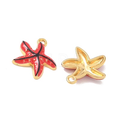 304 Stainless Steel Enamel Pendants STAS-Q119-08G-07-1