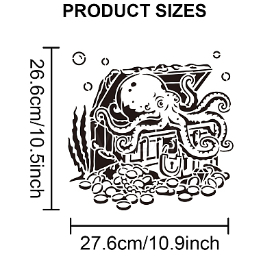 MAYJOYDIY US 1Pc PET Hollow Out Drawing Painting Stencils DIY-MA0004-24D-1