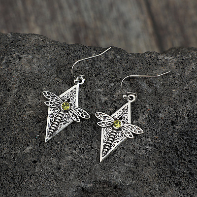 Alloy & Rhinestone Dangle Earrings FS-WG9C296-01-1