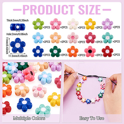 30Pcs 15 Colors Baking Paint Opaque Acrylic Beads MACR-TA0003-04-1