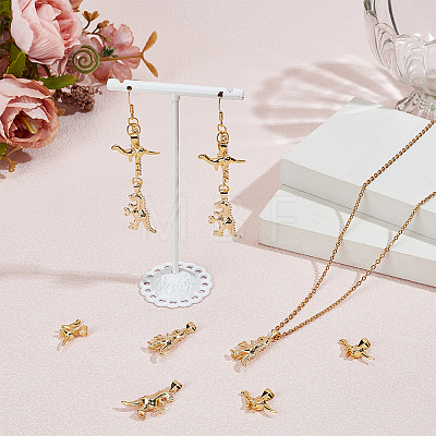 10Pcs 2 Styles Brass Charms KK-BC0014-85-1