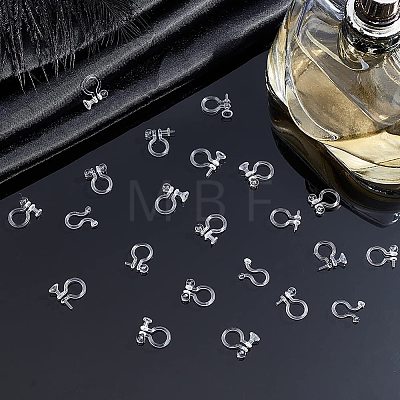 80Pcs 8 Style Resin Clip-on Earring Findings FIND-AR0002-49-1