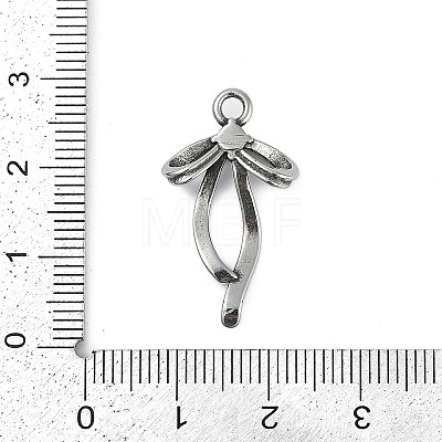 316 Surgical Stainless Steel Micro Pave Cubic Zirconia Pendants STAS-G349-02AS-01-1