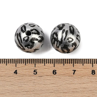 Printed Acrylic Beads PACR-P005-01B-1