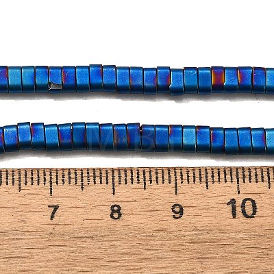 2-Hole Electroplated Synthetic Non-magnetic Hematite Beads Strands G-L613-A01-01G-1