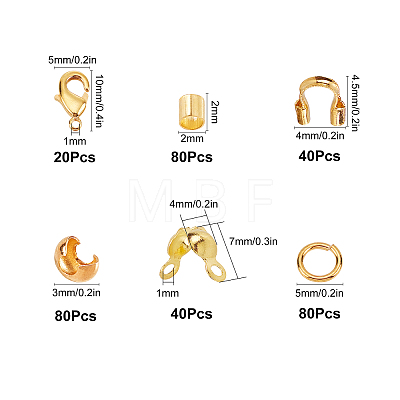 340Pcs Ending Findings Kits for DIY Jewelry KK-SC0001-88G-1