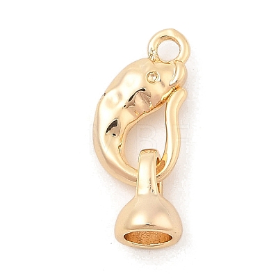 Brass Hook and S-hook Clasps KK-C080-09G-1