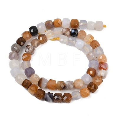 Natural Blue Chalcedony Beads Strands G-H078-C45-6mm-1