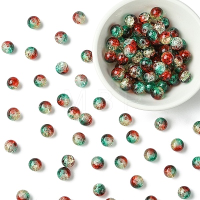 100Pcs Crackle Glass Beads CCG-YW0001-19B-05-1