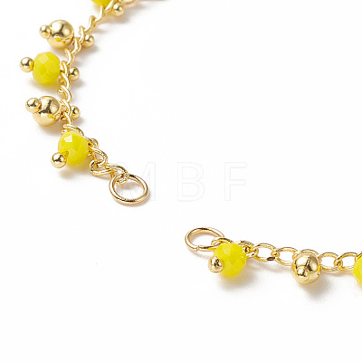Glass Bead Charms Bracelet Making AJEW-JB01150-15-1