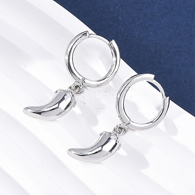 Chili Brass Hoop Earrings EJEW-Q015-17P-1