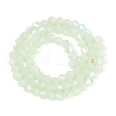 Imitation Jade Electroplate Glass Beads Strands GLAA-F029-J4mm-D07-1