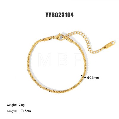 Simple Stainless Steel Chain Bracelets for Summer Beach PM6439-20-1