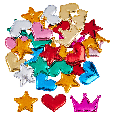 180Pcs 3 Styles Cloth & Sponge & Felt Ornament Accessories DIY-HS0002-58-1