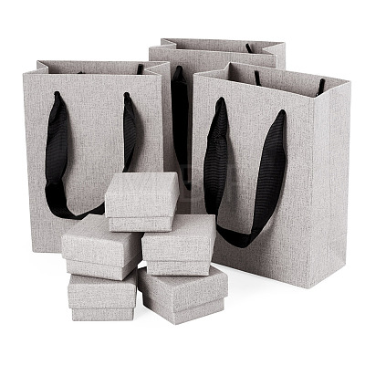 5Pcs Square Paper Jewelry Display Cases CON-TA0001-39A-02-1