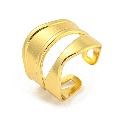 304 Stainless Steel Open Cuff Rings RJEW-G321-05G-1